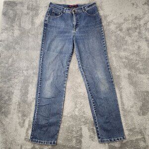 Gloria Vanderbilt Jeans Womens 10 Average Blue Denim Straight Medium Wash‎
